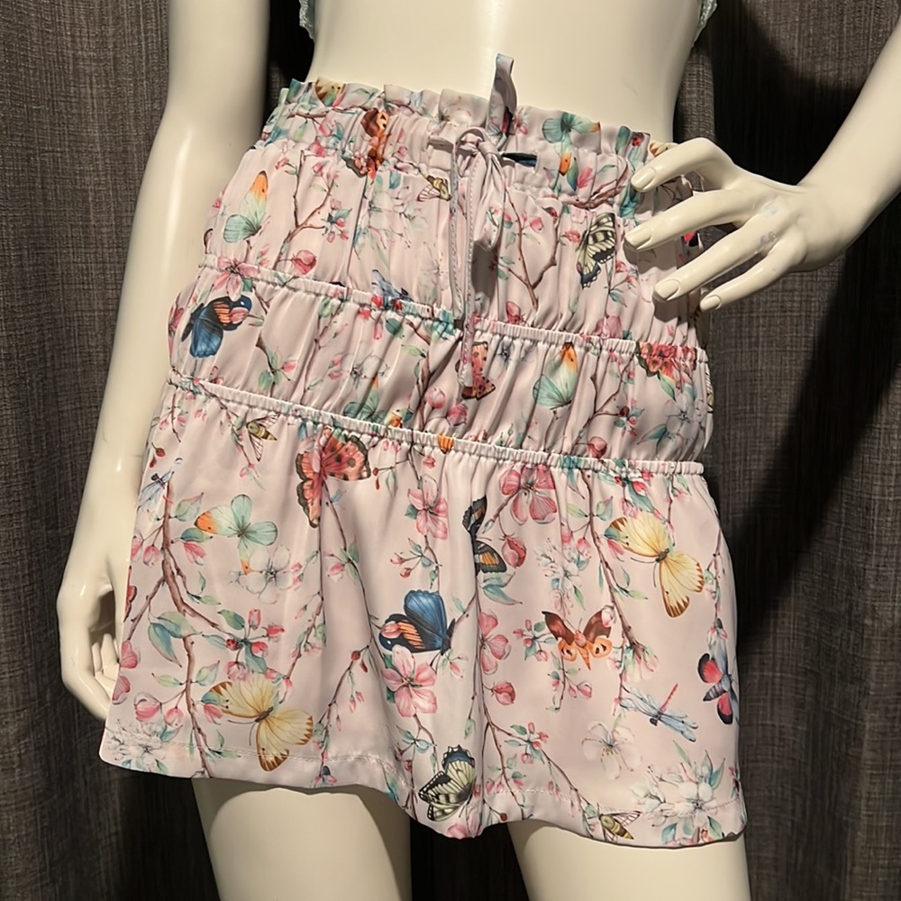 NWT Steve Madden Coco Butterfly Print Mini Skirt, XS